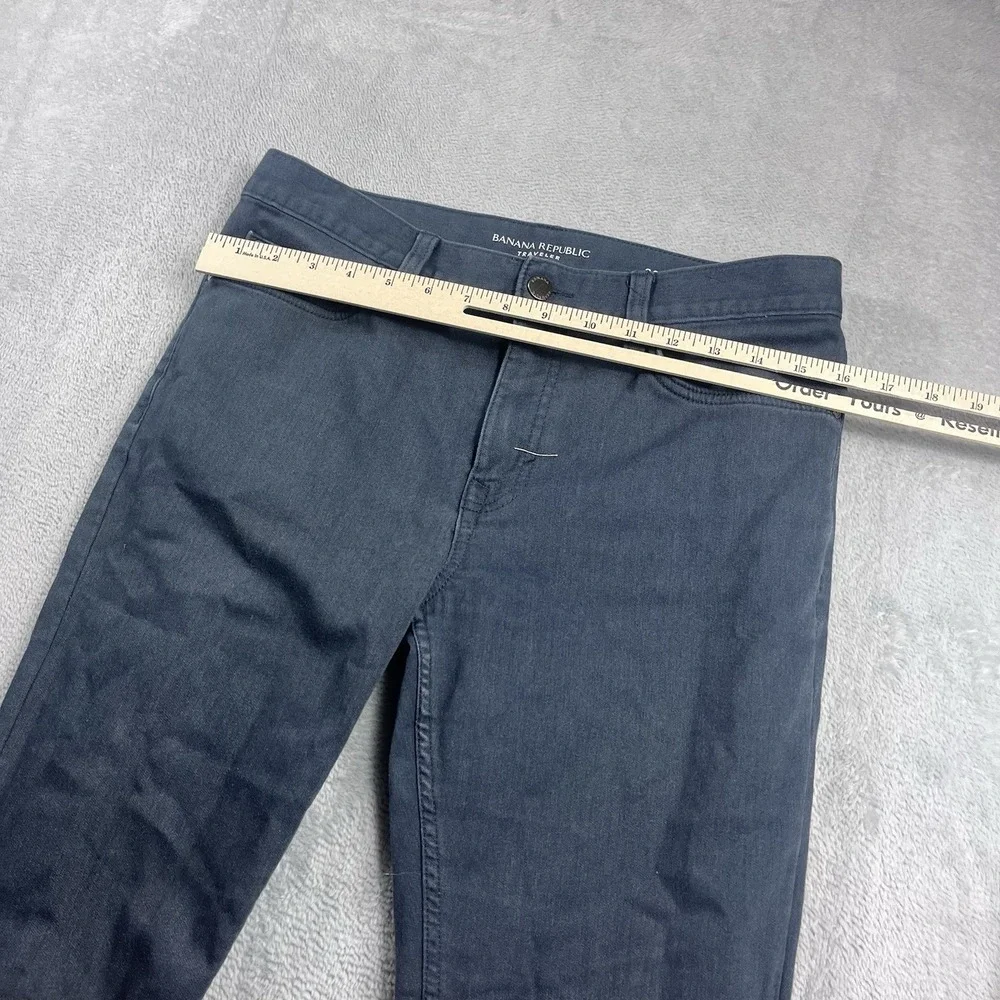 Banana Republic Pants Mens 30x28* The Traveler Chino Jeans Slim Fit‎ Gray EUC